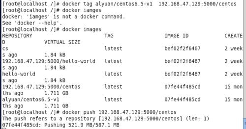 docker 搭建registry私有仓库 (Centos6.5)