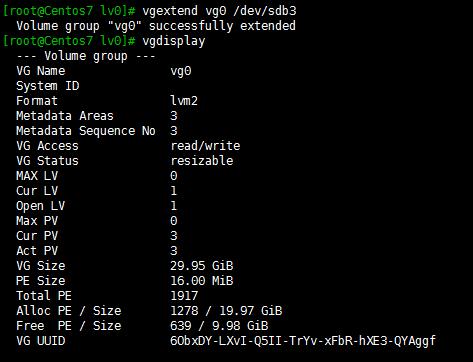 LVM的简单应用-新建-拓展-缩减-移除-迁移
